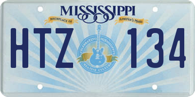 MS license plate HTZ134