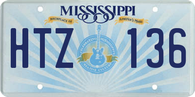 MS license plate HTZ136