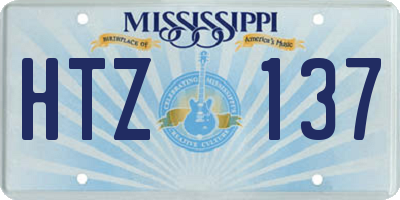 MS license plate HTZ137