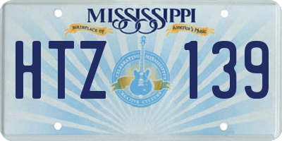 MS license plate HTZ139