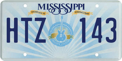 MS license plate HTZ143