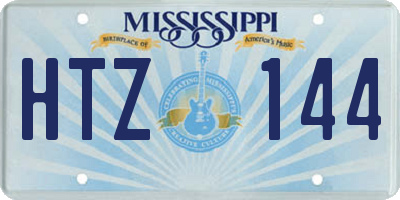 MS license plate HTZ144