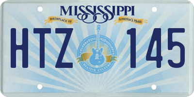MS license plate HTZ145