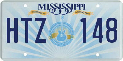 MS license plate HTZ148