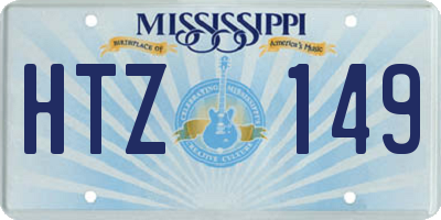 MS license plate HTZ149
