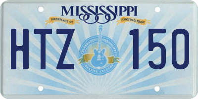 MS license plate HTZ150