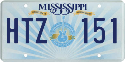 MS license plate HTZ151