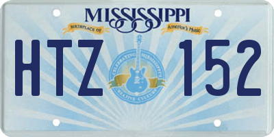 MS license plate HTZ152