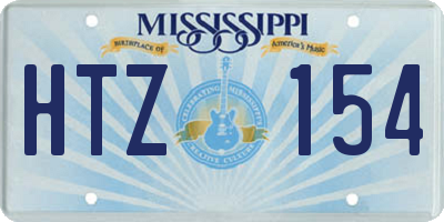 MS license plate HTZ154
