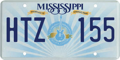 MS license plate HTZ155