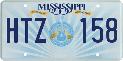 MS license plate HTZ158