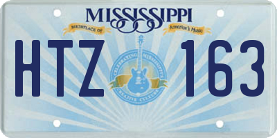 MS license plate HTZ163