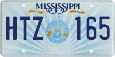 MS license plate HTZ165
