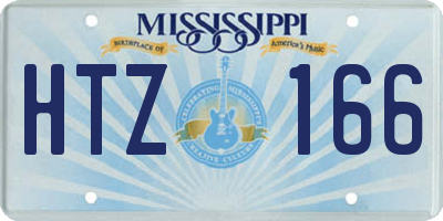 MS license plate HTZ166