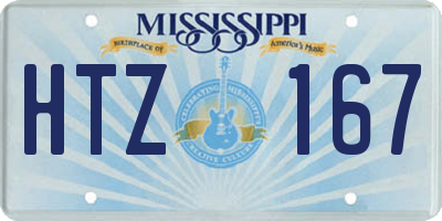 MS license plate HTZ167