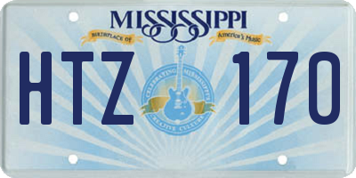 MS license plate HTZ170