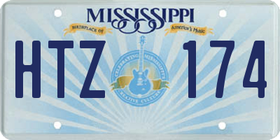 MS license plate HTZ174
