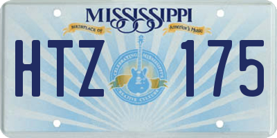 MS license plate HTZ175