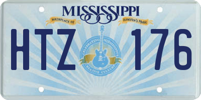 MS license plate HTZ176