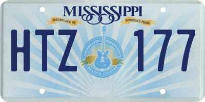 MS license plate HTZ177