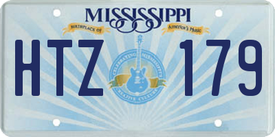 MS license plate HTZ179