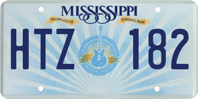 MS license plate HTZ182