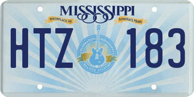 MS license plate HTZ183