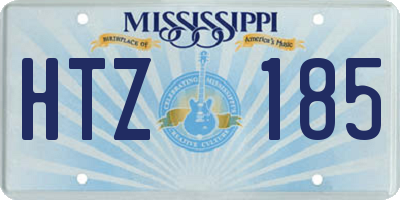 MS license plate HTZ185