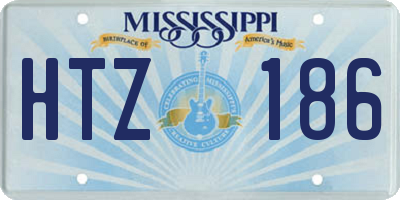 MS license plate HTZ186