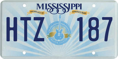 MS license plate HTZ187