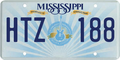 MS license plate HTZ188