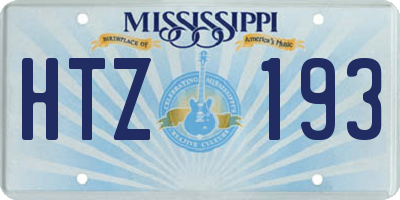 MS license plate HTZ193