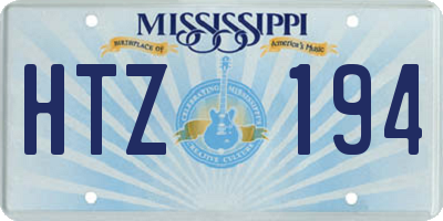 MS license plate HTZ194