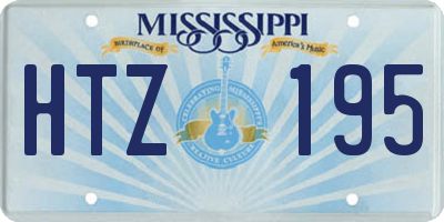 MS license plate HTZ195