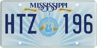 MS license plate HTZ196