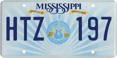 MS license plate HTZ197