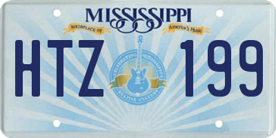 MS license plate HTZ199