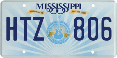 MS license plate HTZ806
