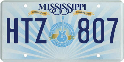 MS license plate HTZ807