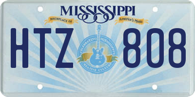 MS license plate HTZ808