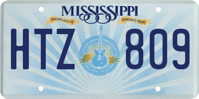 MS license plate HTZ809