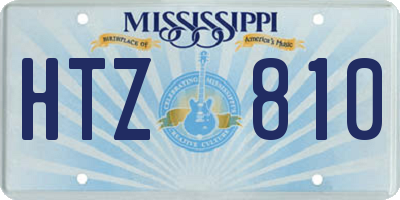 MS license plate HTZ810