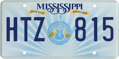 MS license plate HTZ815