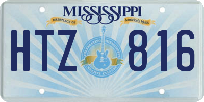 MS license plate HTZ816