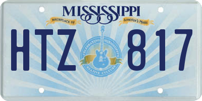 MS license plate HTZ817
