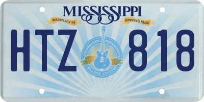 MS license plate HTZ818