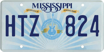 MS license plate HTZ824