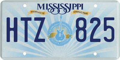 MS license plate HTZ825