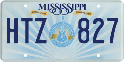 MS license plate HTZ827