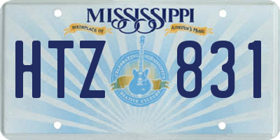 MS license plate HTZ831